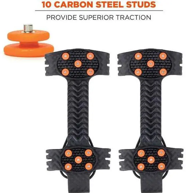 Alt view image 2 of 5 - ERGODYNE 6310 Traction Device, Ball, Heel Coverage, Pull-On, Steel, Stud, Fits