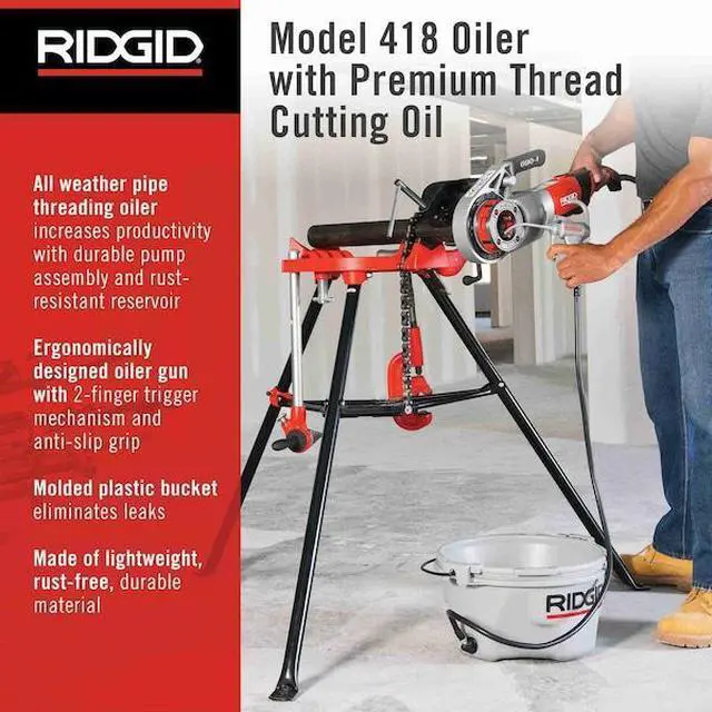Alt view image 10 of 11 - Ridgid 10883 Handheld Oiler with 1 Gal. Premium Thread Cutting Oil