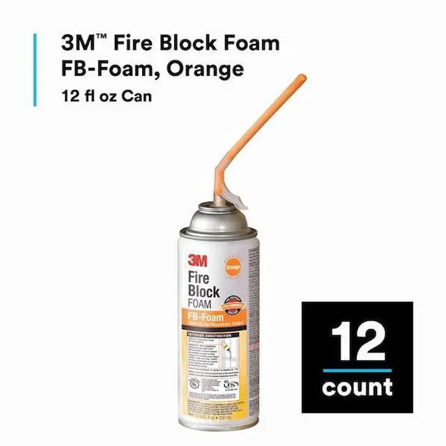 Alt view image 7 of 13 - Fire Block Sealant, 12 oz., Orange, Aerosol