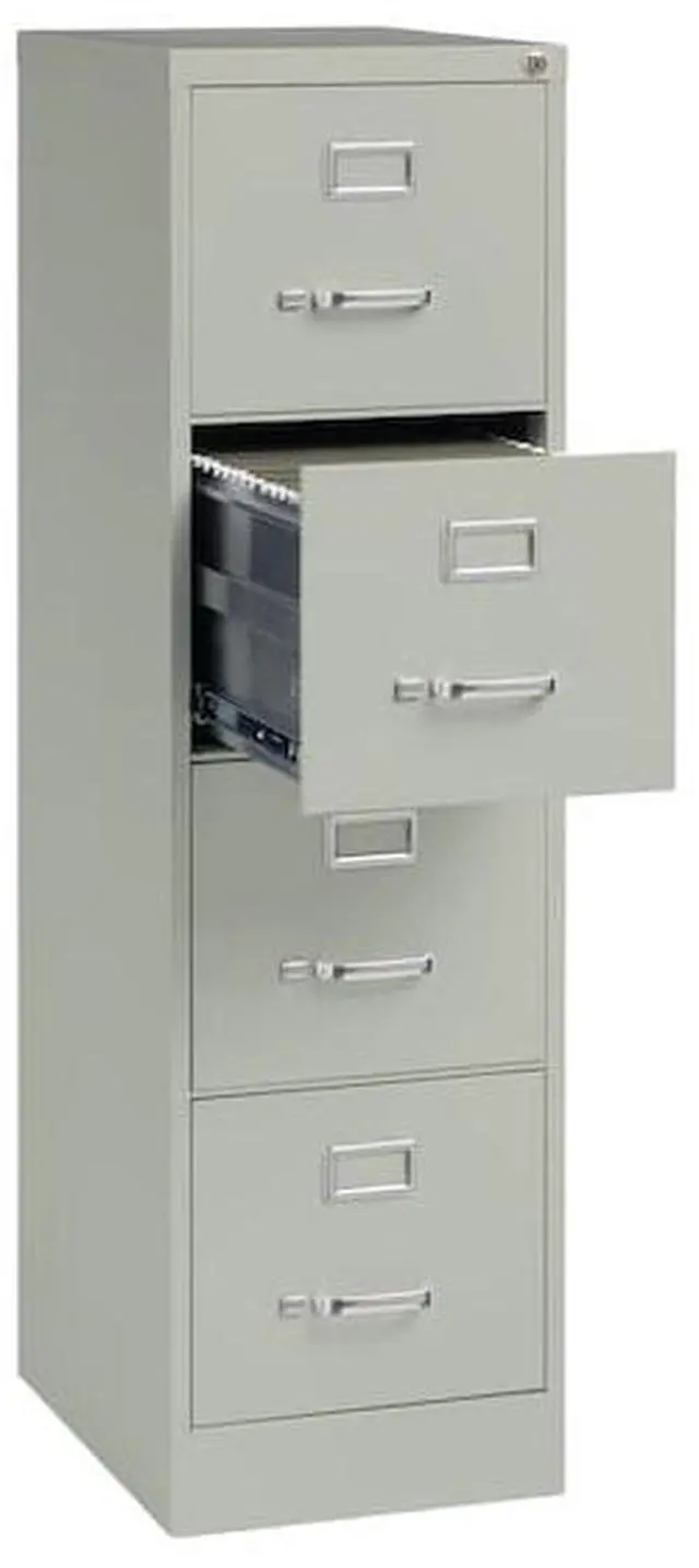 Main image of HIRSH 22733 15 in W 4 Drawer Vertical File Cabinet, Light Gray, Letter