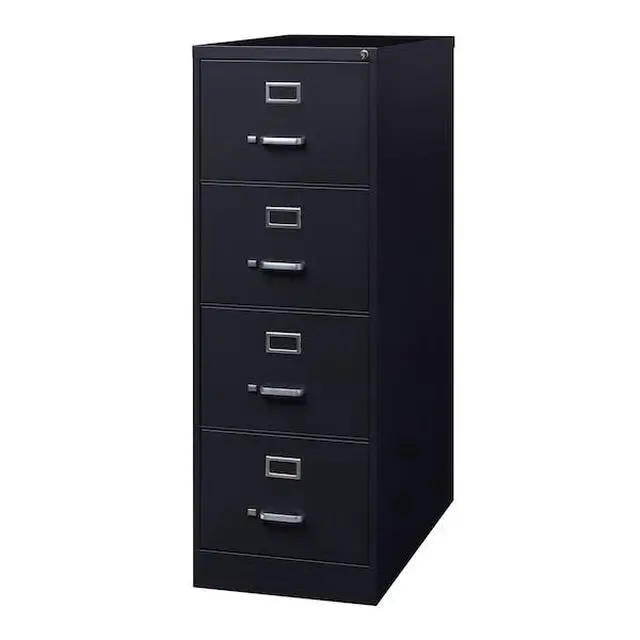 Main image of HIRSH 16702 18" W 4 Drawer Vertical File Cabinet, Black, Legal