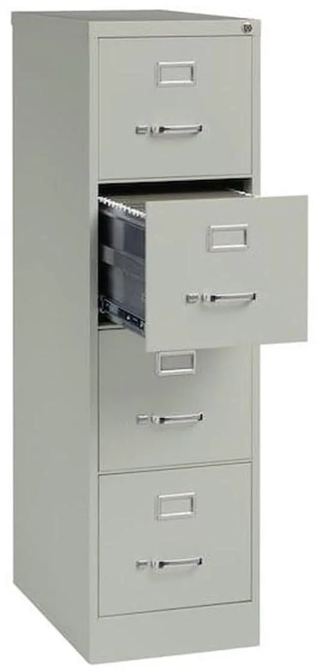 Alt view image 2 of 2 - HIRSH 17547 15" W 4 Drawer Vertical File Cabinet, Light Gray, Letter