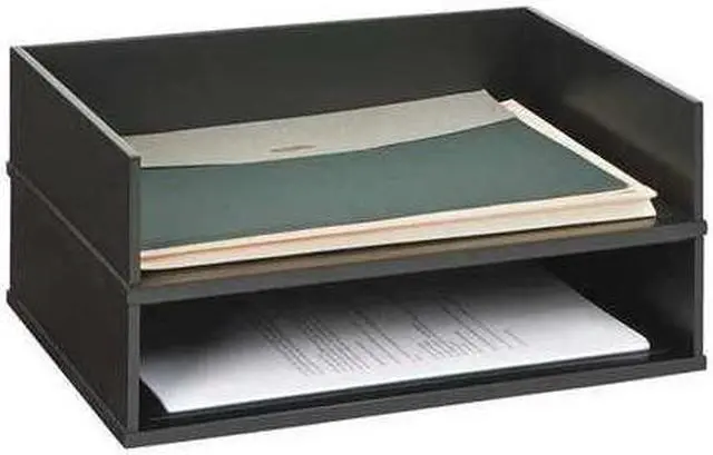 Alt view image 2 of 8 - Victor Stacking Letter Tray,Black  1154-5