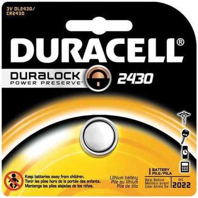 DURACELL 3V 2430 (DL2430 / 2430) Lithium Coin Cell Battery, 1-pack