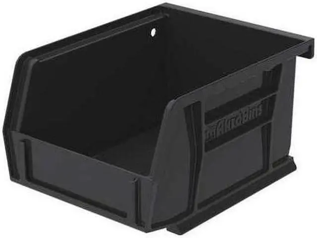 Main image of AKRO-MILS 30210BLACK Black Hang and Stack Bin, 5-3/8"L x 4-1/8"W x 3"H