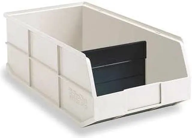 Main image of AKRO-MILS 30348BEIGE Shelf Storage Bin, Plastic, Beige, 7 in H, 8 1/4 in W, 20