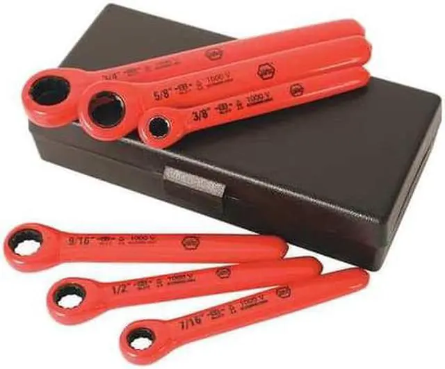 Alt view image 2 of 5 - WIHA 21391 Insulatd Box Wrench Set,3/8" to 3/4",6pc