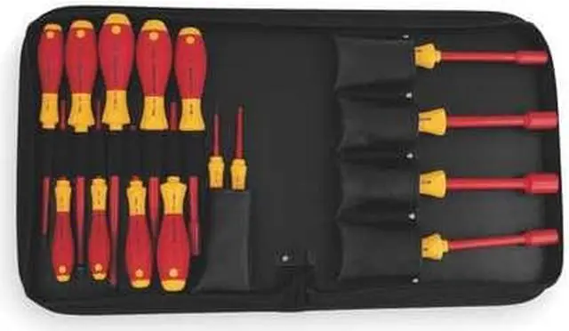 Alt view image 3 of 7 - WIHA 32190 Insulated Screwdriver/Nutdriver Set,15pc