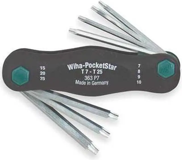 Alt view image 2 of 10 - WIHA TOOLS 36396 7 Piece Torx? Flag Handle Torx? Key Set, 36396