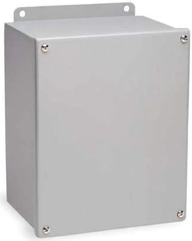 Main image of 14"H x 12"W x 6"D Metallic Enclosure, Gray, Knockouts: No, Screws Closure Method