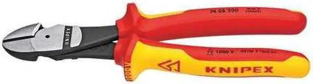 Alt view image 2 of 6 - KNIPEX 74 08 200 SBA 8" High Leverage Diagonal Cutter, Insulated