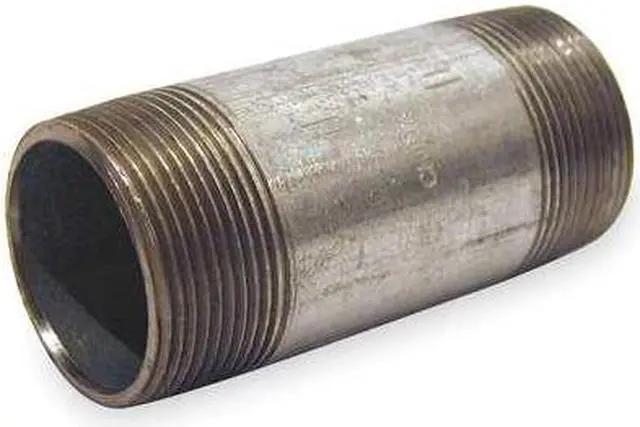 Alt view image 2 of 3 - BECK 0331046201 3" MNPT x 5" TBE Galvanized Steel Pipe Nipple Sch 40