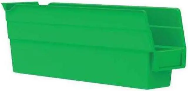Main image of AKRO-MILS 30110GREEN Green Shelf Bin, 11-5/8"L x 2-3/4"W x 4"H