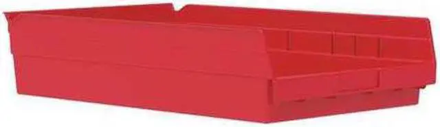 Main image of AKRO-MILS 30178RED Red Shelf Bin, 17-7/8"L x 11-1/8"W x 4"H, Outside Height: 4