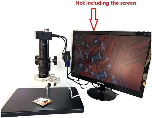 Alt view image 5 of 5 - 21MP 1080P HDMI USB Digital Microscope Camera 300X C-Mount Magnification Adjustable Zoom Lens for IC Motherboard Repair