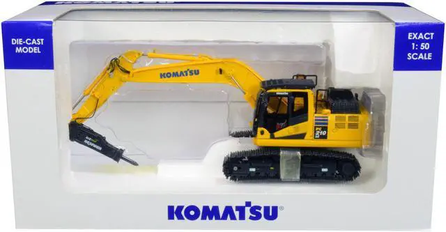 Alt view image 4 of 4 - Komatsu PC210LC-11 Tracked Excavator with Hammer Drill 1/50 Diecast Model by Universal Hobbies