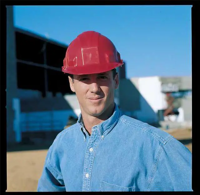 Alt view image 5 of 5 - Hard Hat, FrtBrim, Slttd, 6Rtcht, Hi-Viz Org