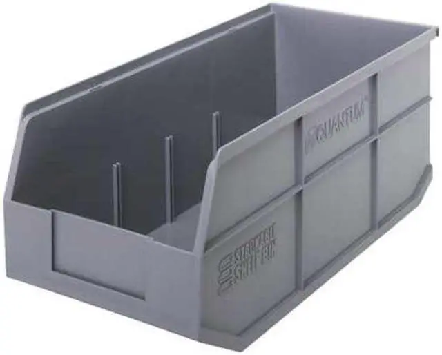 Main image of QUANTUM STORAGE SYSTEMS SSB463GY Gray Shelf Bin, 18"L x 8-1/4"W x 7"H