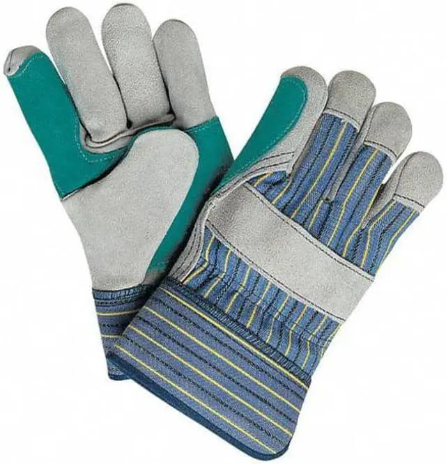 Main image of MCR SAFETY 1411A Leather Gloves, Cowhide, Safety Cuff, Wing Thumb, Full Finger,
