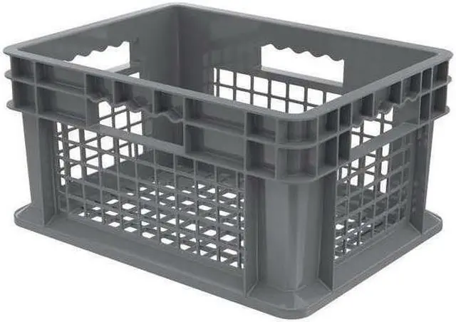 Main image of AKRO-MILS 37208GREY Vented & Stackable Straight Wall Storage Container, 6.7