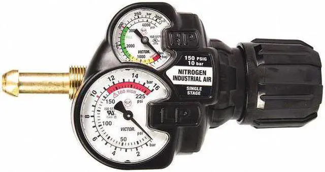 Main image of VICTOR 0781-3614 Gas Regulator,Brass,2-1/2" Gauge Size