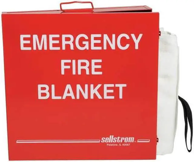 Alt view image 3 of 3 - SELLSTROM S97457 Fire Blanket and Cabinet,Fiberglass