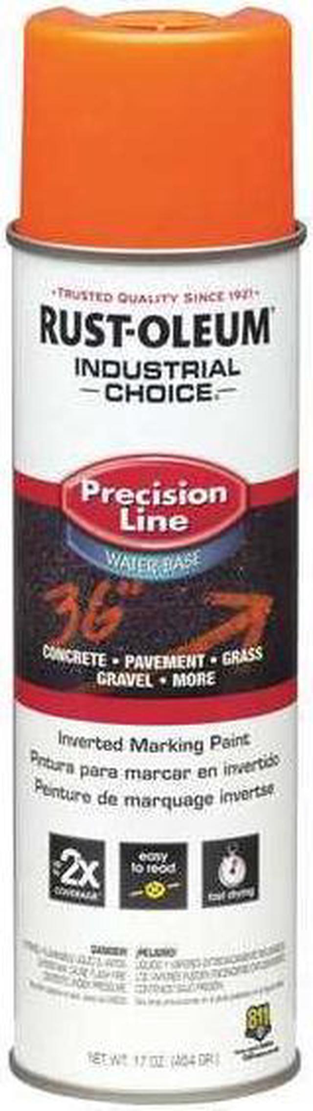 Alt view image 6 of 9 - RUST-OLEUM 203036 Inverted Marking Paint Aerosol, 17 oz., Fluorescent Orange