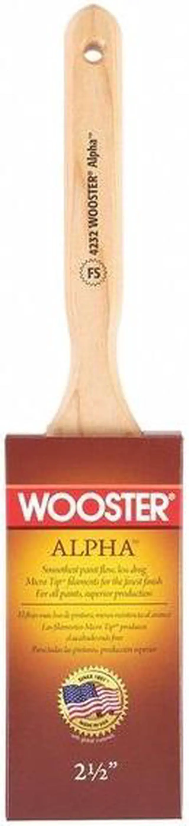 Alt view image 5 of 10 - WOOSTER 4232-2 1/2 2-1/2" Flat Sash Paint Brush, Micro Tip Bristle, Wood Handle