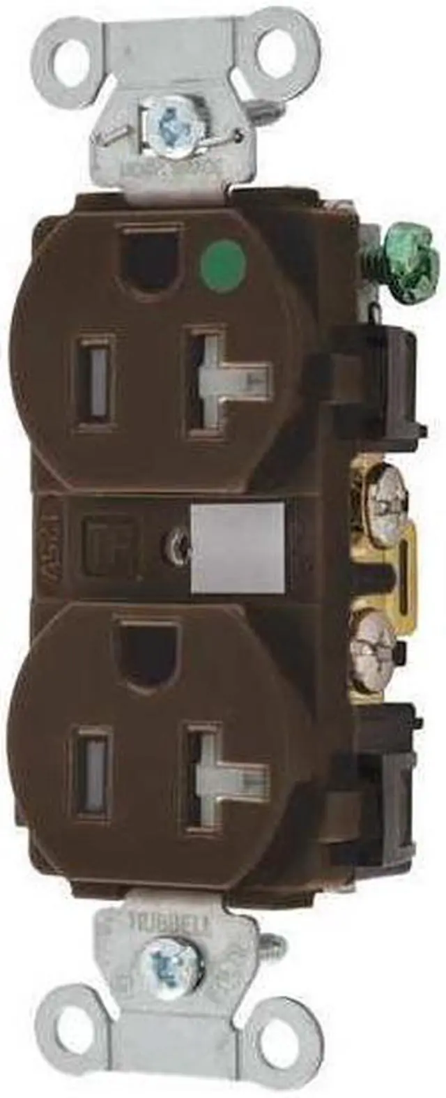Alt view image 2 of 3 - BRYANT 8300HBTR Straight Blade Receptacle, 5-20R, 20 A, 125V AC, 2 Pole, 3