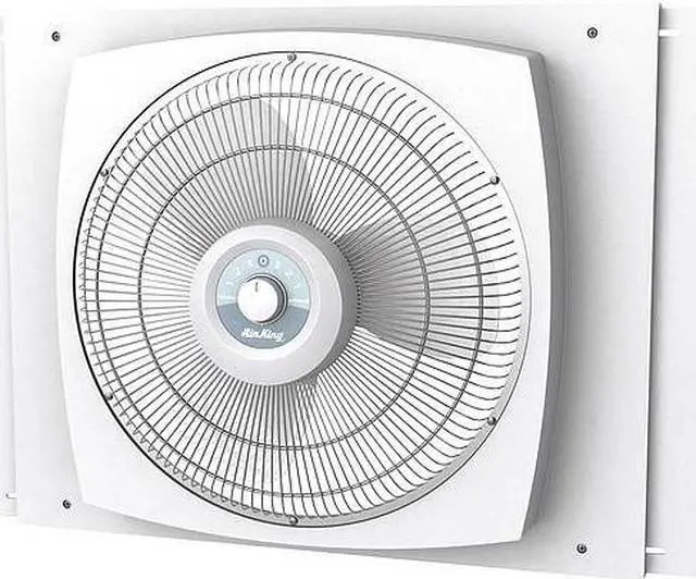 Alt view image 14 of 20 - Air King Storm Guard 16" 3-Speed 1/16 HP Plastic Blade Ball Bearing Window Fan