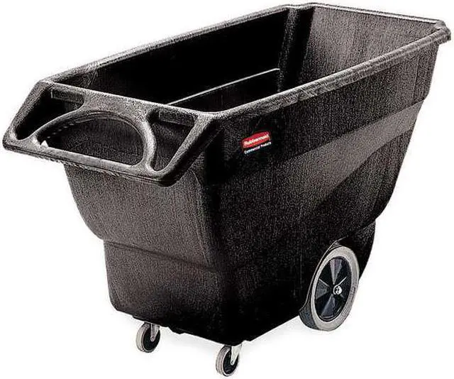 Alt view image 2 of 6 - RUBBERMAID FG102800BLA Tilt Truck Lid,Black,Fits 20-1/4 cu. ft.