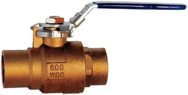 Alt view image 2 of 3 - MILWAUKEE VALVE 2" BA-485BLL 2" Sweat Brass Ball Valve Inline