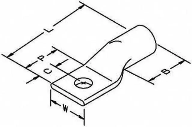 Main image of 3M 30041 One Hole Lug Compress Conct,3/0 AWG,PK10