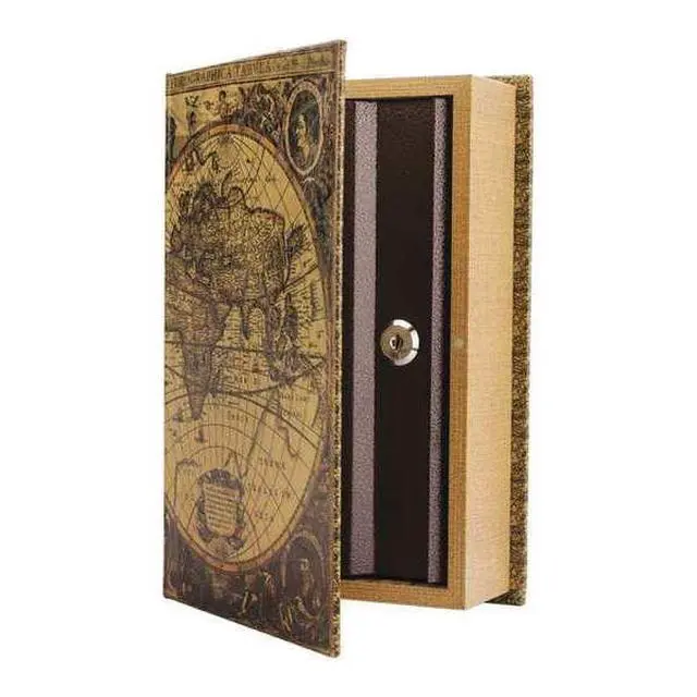 Alt view image 20 of 20 - Barska CB12480 Antique Map Diversion Book Lock Box
