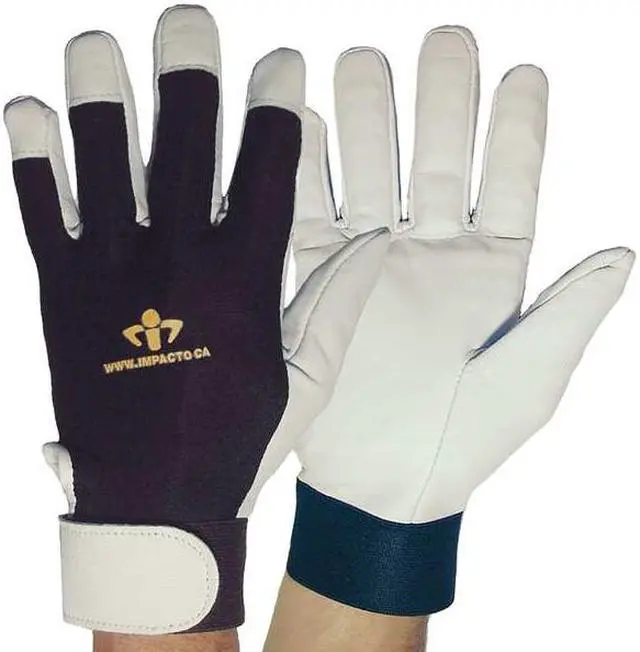 Alt view image 3 of 6 - IMPACTO BG413XL Anti-Vibration Gloves,XL,Black/White,PR