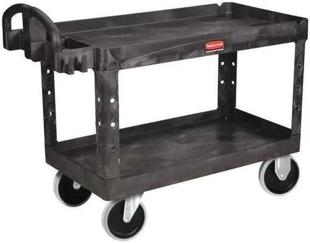 Main image of RUBBERMAID FG454600BLA Structural Foam Utility Cart with Deep Lipped Plastic