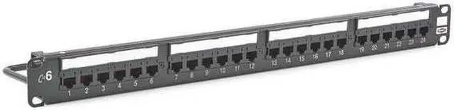 Alt view image 3 of 4 - Patch Panel,Flat Panel,6 Category,Steel HUBBELL PREMISE WIRING HP624
