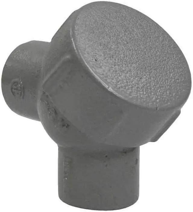 Alt view image 3 of 4 - HUBBELL KILLARK Y-3M IMC Elbow, 1 in, Threaded, Iron, Zinc Plated, Gray