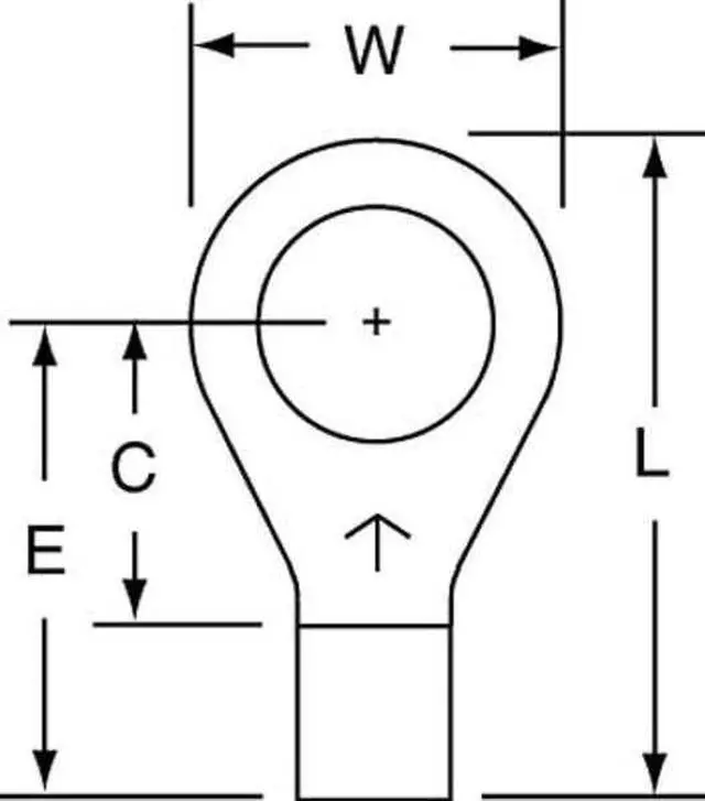 Main image of 3m Ring Terminal, Bare Bare, Brazed Seam, 12 to 10 AWG, 500 PK M10-38R/SK