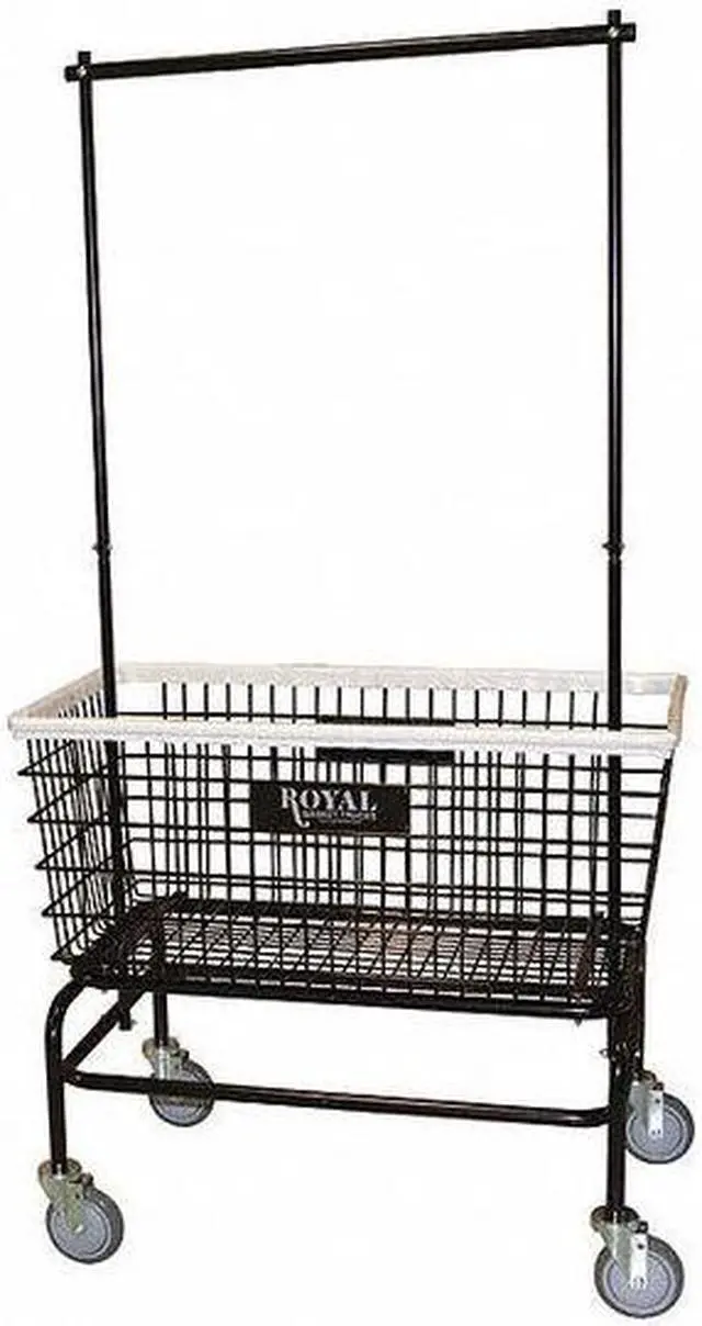 Alt view image 2 of 3 - ROYAL BASKET TRUCKS G33-BKX-W2A-5UNN Laundry Hamper Cart,Black,500 lb.