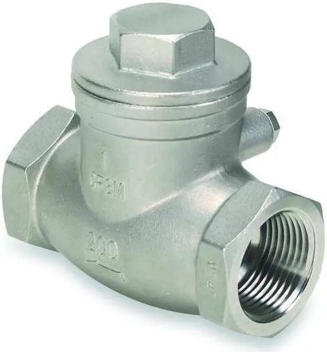 Alt view image 2 of 2 - ZORO SELECT 4VMT8 3/8" NPT Stainless Steel Swing Check Valve