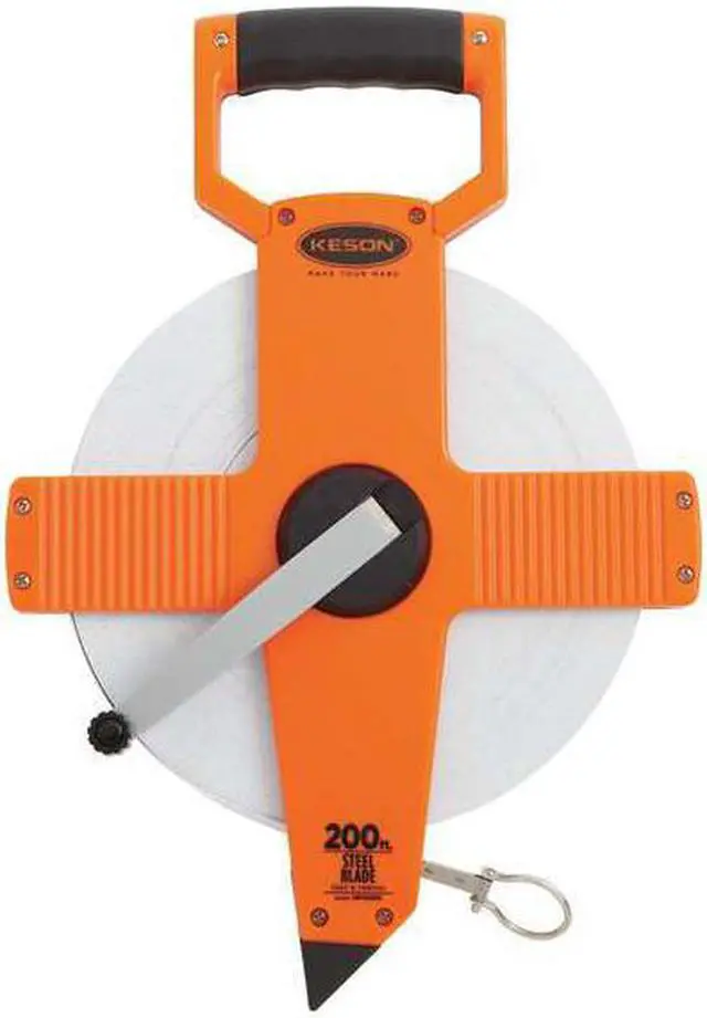 Main image of Keson Long Tape Measure,3/8 In x 200 ft,Gray  NR10-200