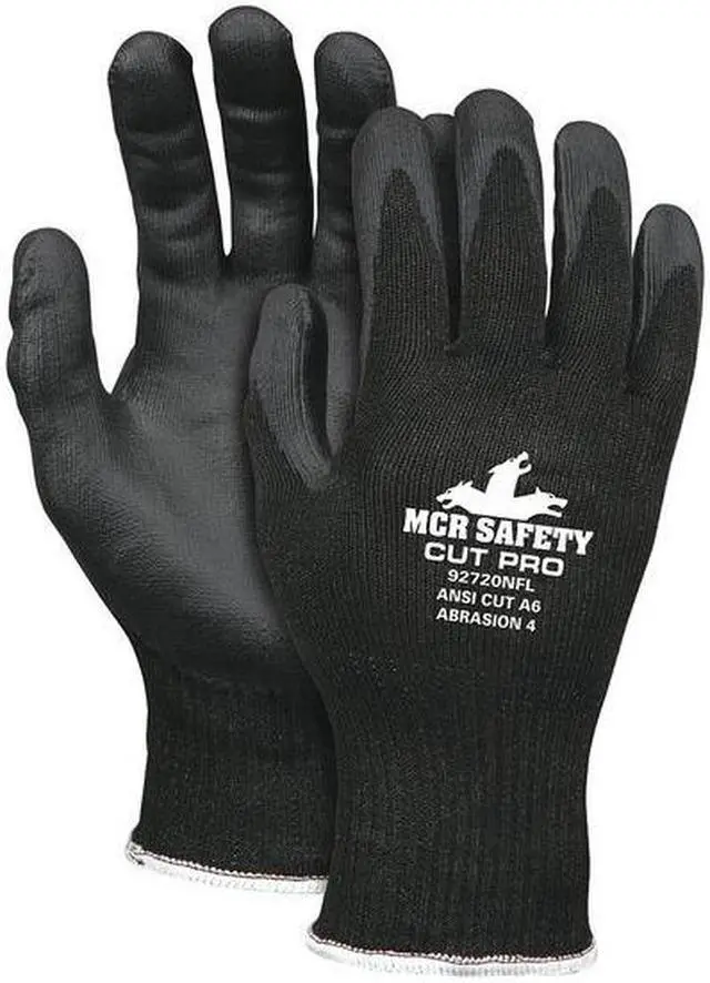 Alt view image 4 of 5 - Mcr Safety Cut Resistant Gloves Black 10 Gauge  92720NFXL