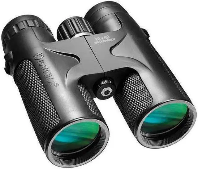 Main image of Barska 10x42 WP Blackhawk Green Lens Binoculars Black AB11842
