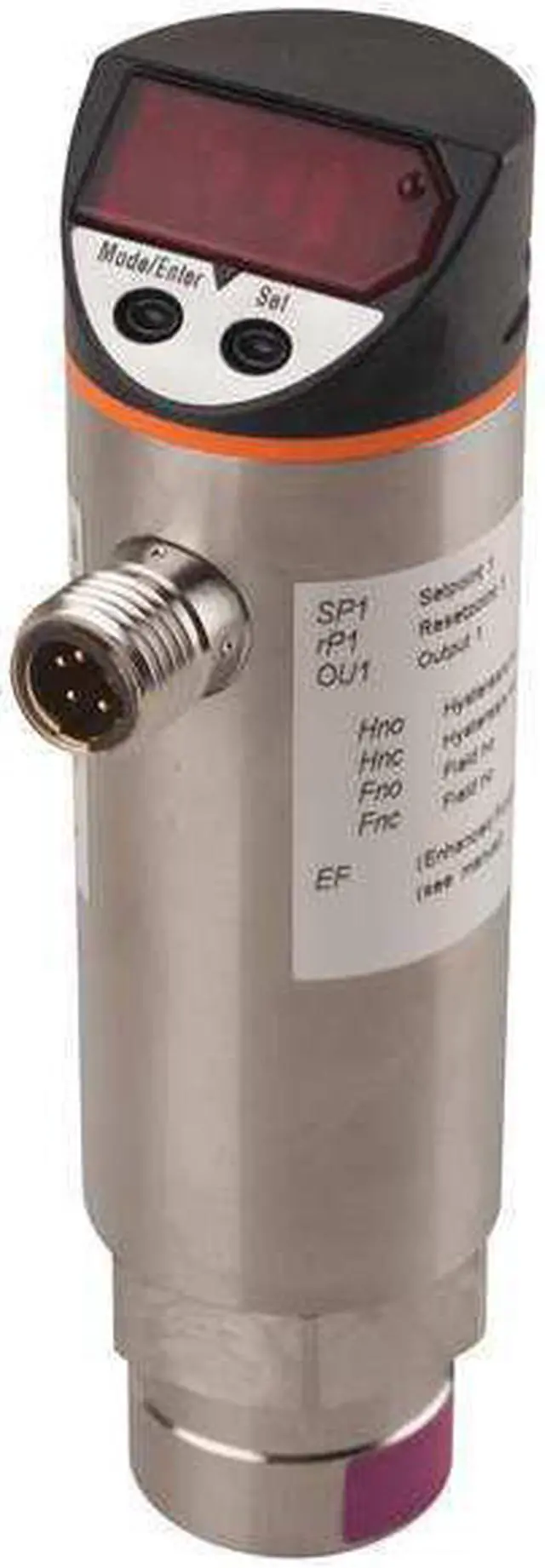 Alt view image 3 of 3 - IFM PN4223 Pressure Switch, Standard, SPST, 1/4 in NPT, 0 to 363 psi Range,