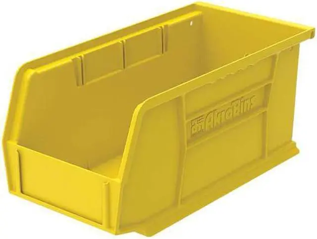Main image of Akromils Home Indoor Multipurpose Plastic Stack Storage Hang Bin 12 Pack Yellow 10.87 X 5.5 X 5