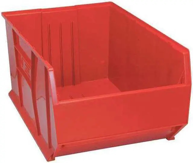 Main image of QUANTUM STORAGE SYSTEMS QUS997RD Storage Bin, Polypropylene, Red, 17 1/2 in H,