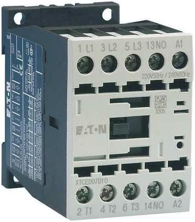 Alt view image 2 of 3 - EATON XTCE015B10T IEC Magnetic Contactor, 3 Poles, 24 V AC, 15 A, Reversing: No