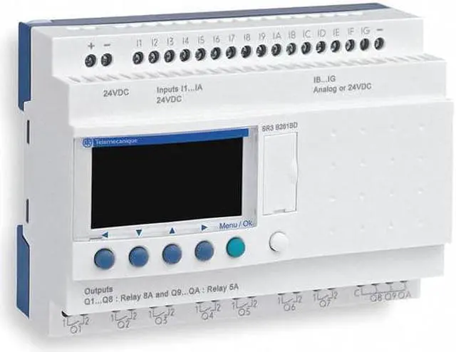 Alt view image 2 of 4 - SCHNEIDER ELECTRIC SR3B261FU Logic Relay,100-240VAC,With Display