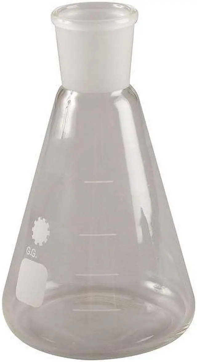 Alt view image 2 of 2 - LAB SAFETY SUPPLY 5YHR2 Conical Flask,Ground Mouth,250 mL,PK12